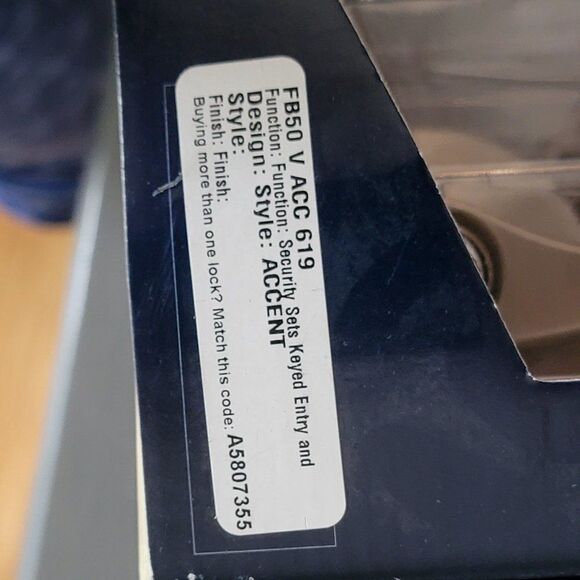 Schlage Fb50 V ACC 619 B60 Single Cylinder Deadbolt and F51 Keyed Entry … - Picture 7 of 10